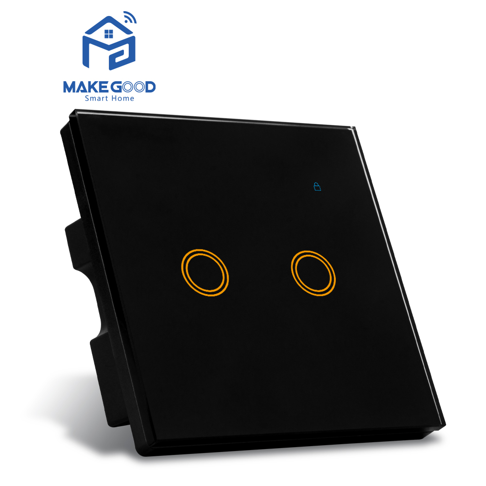 2Gang black with plastic frame