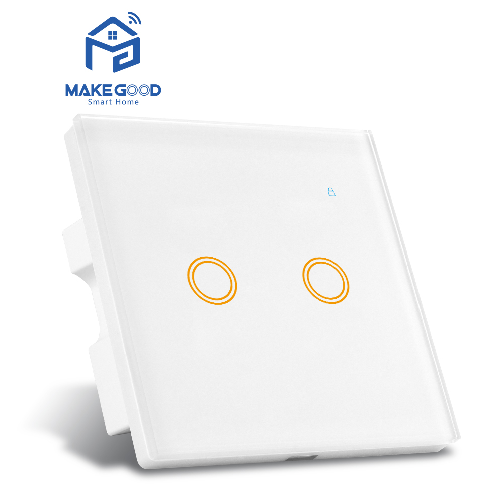 2Gang white with plastic frame