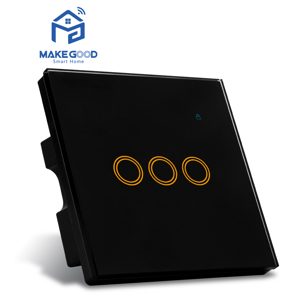 3Gang black with plastic frame