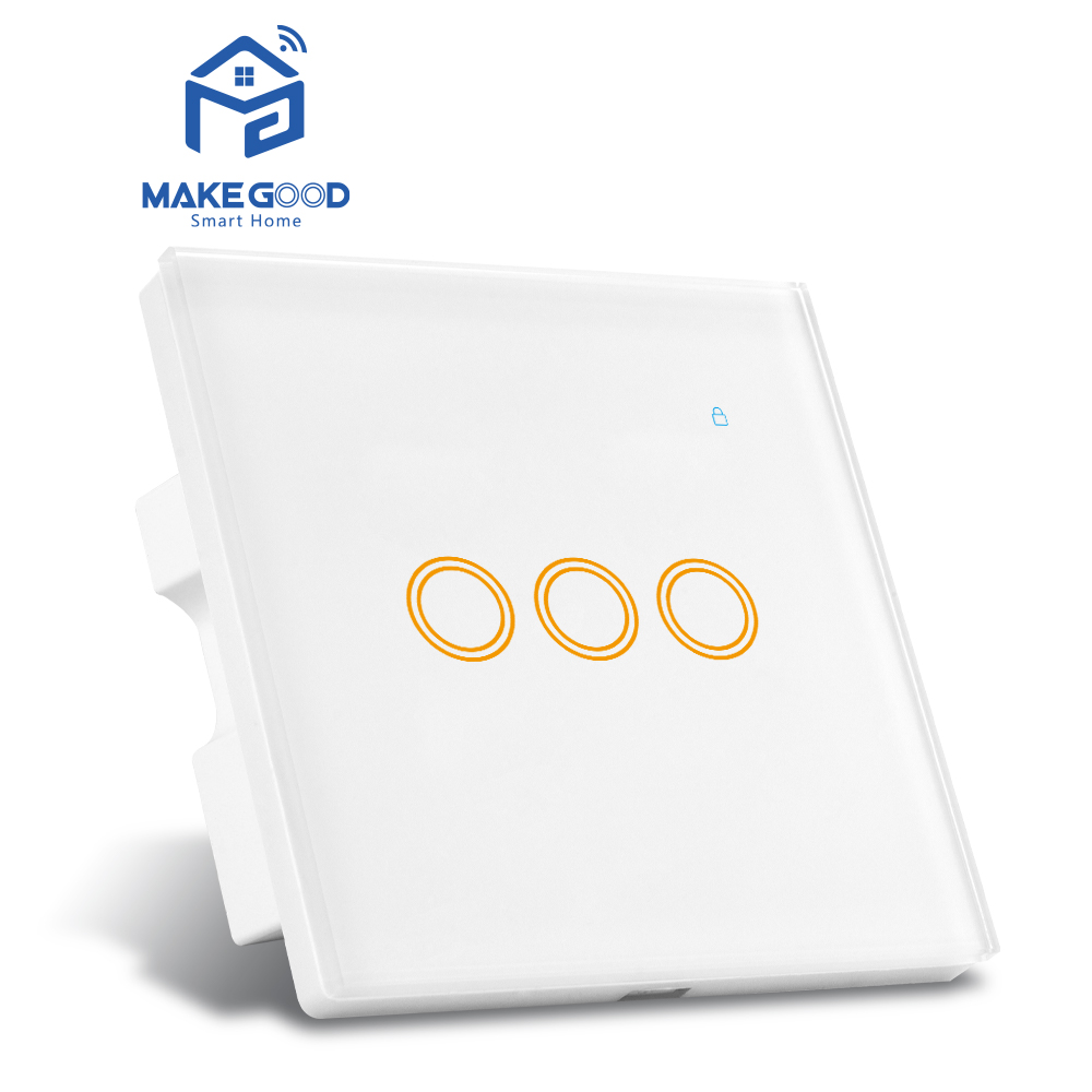 3Gang white with plastic frame